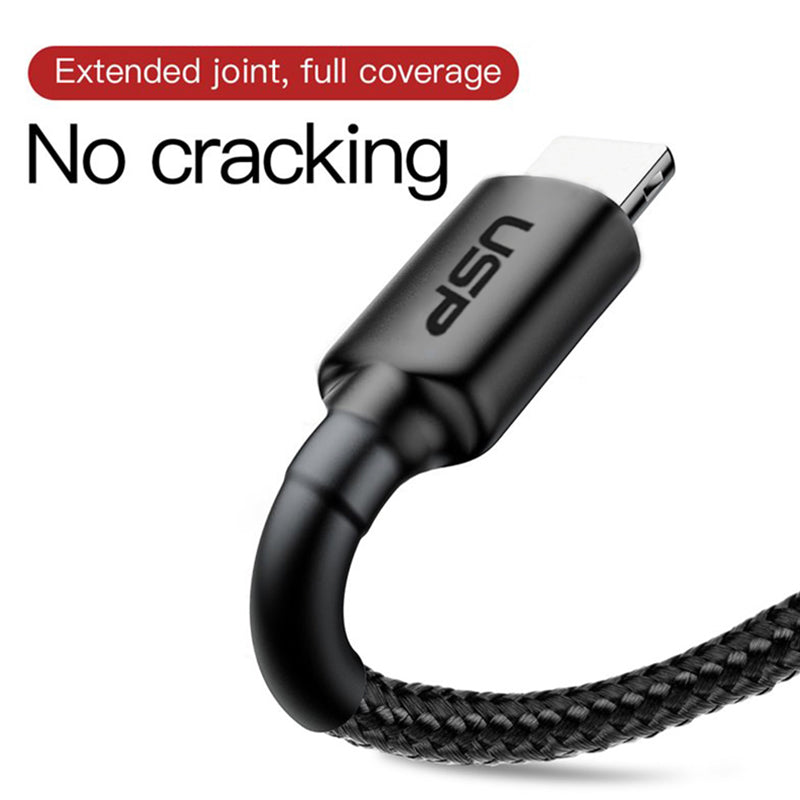 0.2M BoostUp Cafule Lightning to USB-A Cable Charge & Connect Black USP