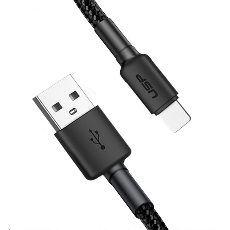 0.2M BoostUp Cafule Lightning to USB-A Cable Charge & Connect Black USP