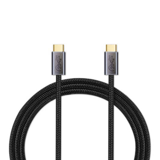 1.5M BoostUp Cafule USB-C to USB-C Cable Charge & Video Black （USB Gen 3.2 - 20Gbps, 100W/5A, 8K/60Hz)