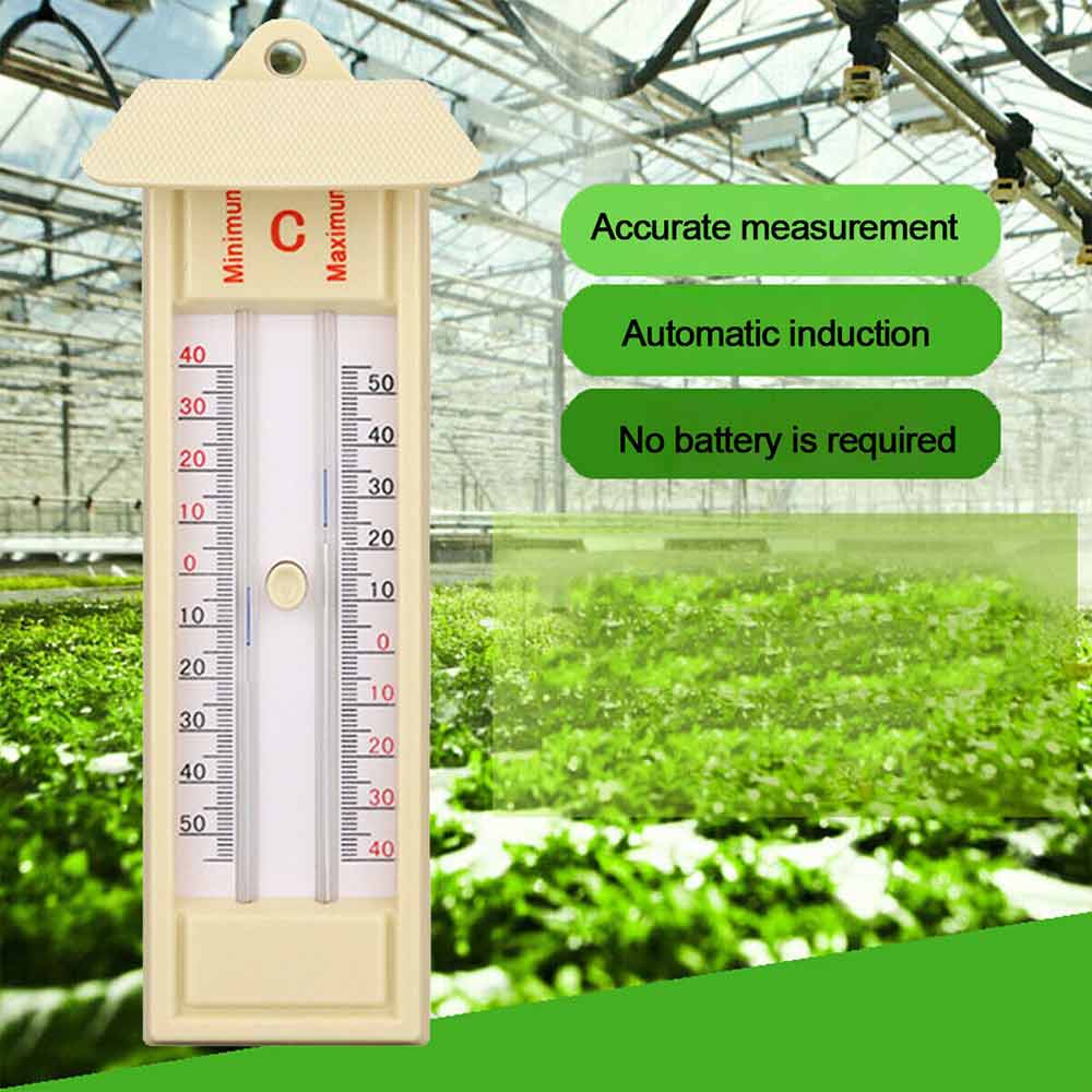 -40 to 50℃ Greenhouse Max-Min Press Thermometer Home Temperature Monitor Tool